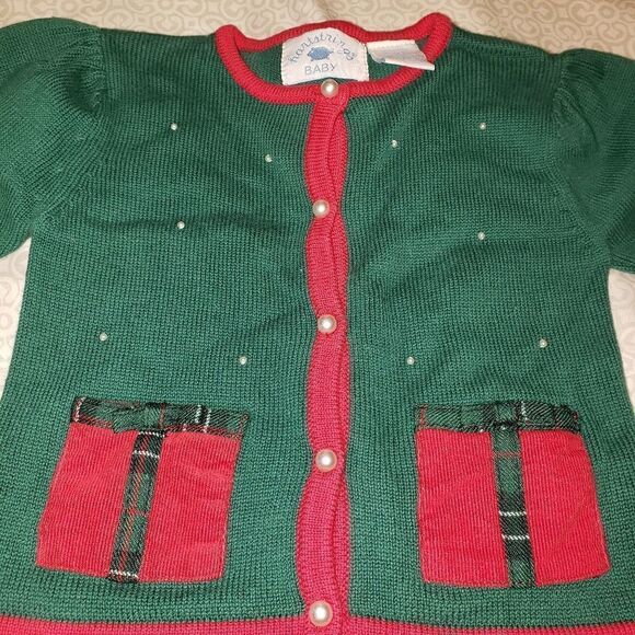 Heartstrings Christmas Outfit Set 12 Months - Picture 3 of 6